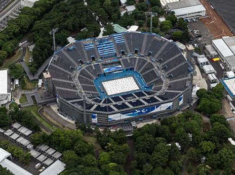 אצטדיון מרשים לכדורעף חופים (getty)