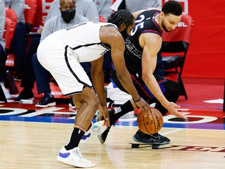 סימונס והארדן. ייפגשו בפלייאוף? (Getty)