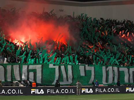 אוהדי מכבי חיפה. למצולמים אין קשר לכתבה (אלן שיבר)