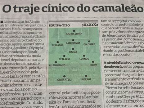 התקשורת הפורטוגלית מתקשה לחזות את ההרכב המשוער