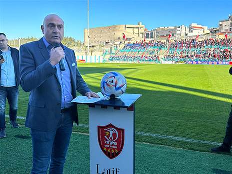 זוארץ בטקס חניכת האצטדיון (ההתאחדות לכדורגל)