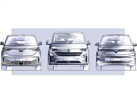 משפחה של 3 מסחריות: מולטיוואן, ID. Buzz והטרנספורטר / קראוול