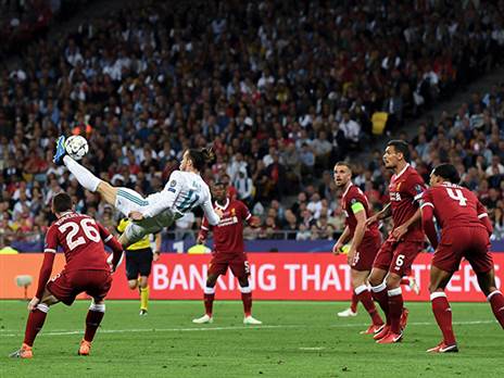 בייל כובש מול ליברפול ב-2018. ספרד במאזן 0:5 מול אנגליה (GETTY)