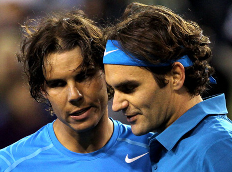 יריבות על המגרש, פרגונים מחוצה לו. פדרר ונדאל (gettyimages)