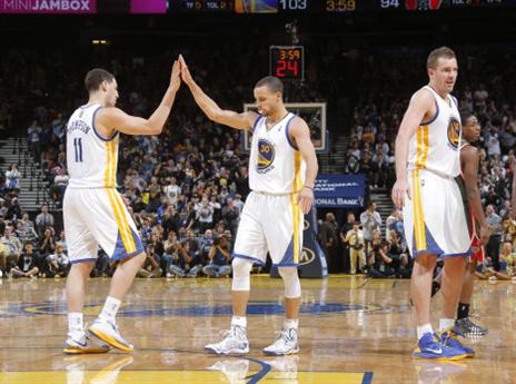 קארי והווריורס עבדו קשה מהצפוי (gettyimages)