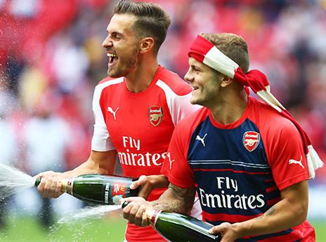 יחגגו גם בליגה? ווילשר וראמזי (GETTYIMAGES)