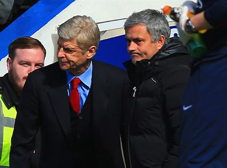 שוב הם נפגשים. ונגר ומוריניו (GETTYIMAGES)