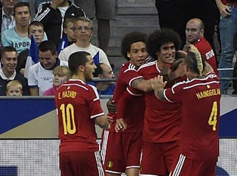 מוכנים לוויילס. שחקני בלגיה (gettyimages)