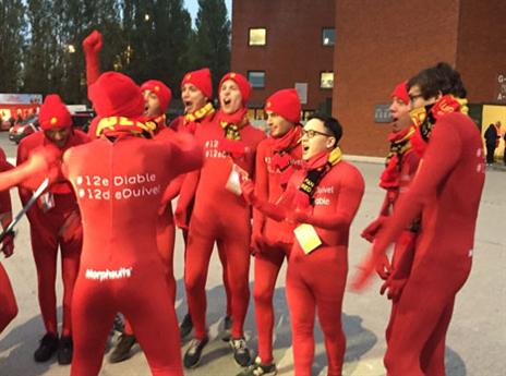 האוהדים הבלגים מוכנים לחגיגה (מאיה רונן)