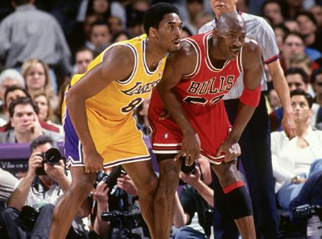 תחשבו שלא הייתם יכולים להשוות בינהם. ג'ורדן ובראיינט (getty)