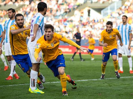 מסי בטירוף אחרי שער הניצחון (Getty)