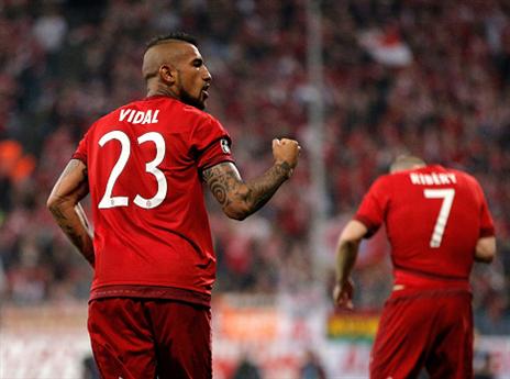 וידאל חוגג. השער שלו יספיק לבאיירן? (getty)