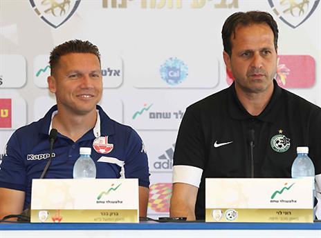 בכר והמאמן הנערץ עליו (צילום: אלן שיבר)