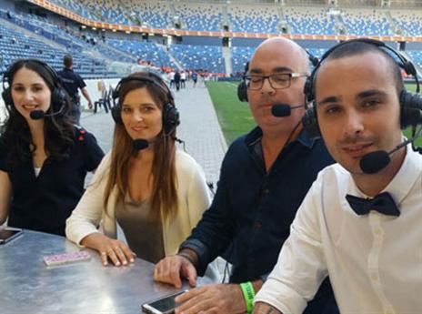 גם צוות ערוץ הספורט הגיע מוכן למשחק