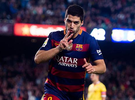 לא עוצר. לואיס סוארס (Getty)