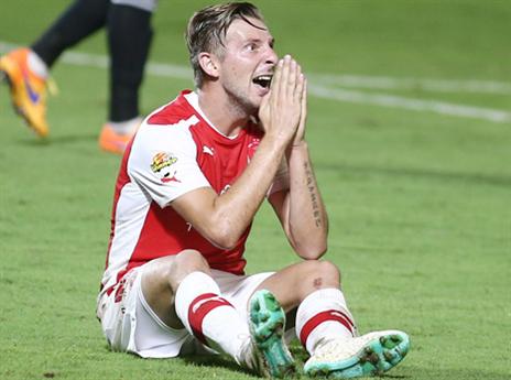 מהאדום של הפועל ת"א לאדום של הפועל חיפה? אנטל (צילום: אלן שיבר)