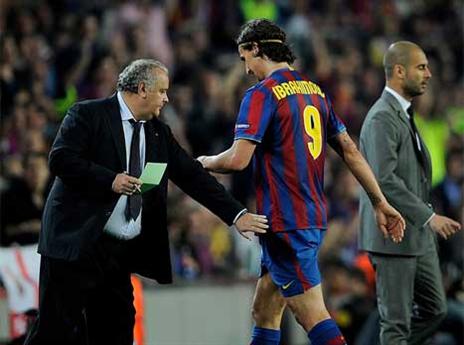 איברה מוחלף בחצי הגמר מול אינטר ומוריניו (Getty)