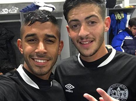 אילון אלימלך ואייל דנין חוגגים רביעייה לשערים (מתוך פייסבוק)