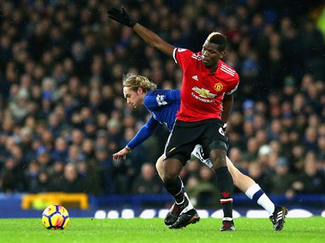 בישל פעמיים נגד אברטון. פוגבה (getty)