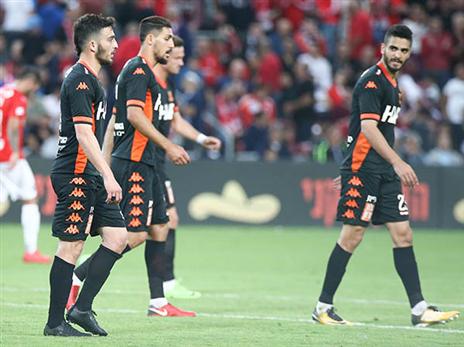 השופט קיפח אותם? שחקני בני יהודה (צילום: דני מרון)