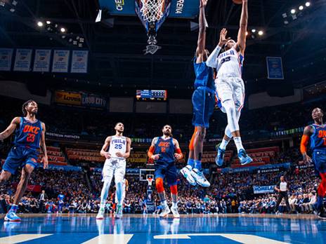 סיום מותח באוקלהומה סיטי (צילום: Zach Beeker/NBAE via Getty Images)