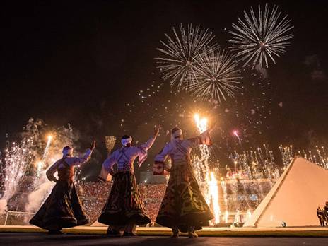 המשחקים נפתחו בטקס רב רושם (getty)