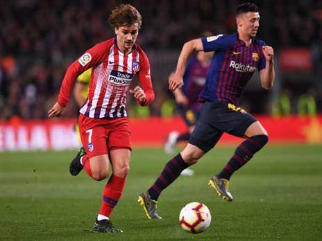 בדרך לברצלונה. גריזמן (Getty)