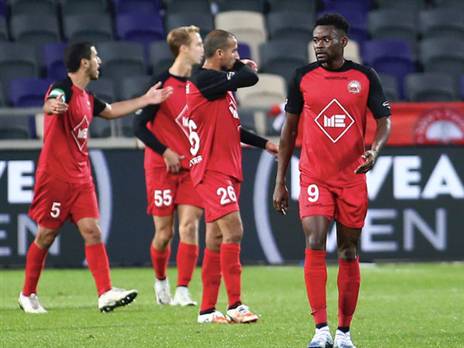 "היינו טובים ממכבי במחצית הראשונה". שחקני רעננה לאחר ההפסד בבלומפילד (צילום: אלן שיבר)