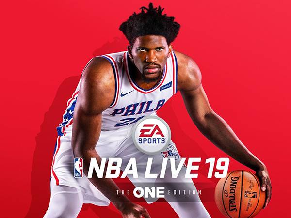 ג'ואל אמביד על עטיפת NBA LIVE 19
