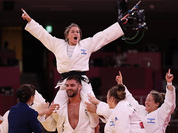 חגיגות נבחרת הג'ודו (GETTY)