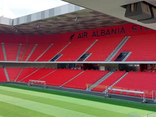 האצטדיון בטירנה. יהיה קשה לצאת מפה עם נקודות
