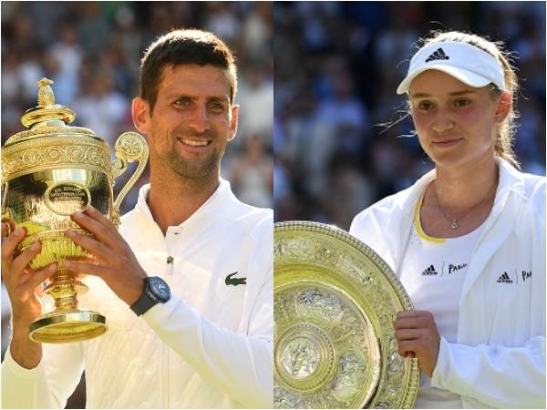 סכום שיא. ריבאקינה וג'וקוביץ' (GETTY)