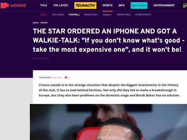 ביקורות קשות. הכותרת ב'מונדו'