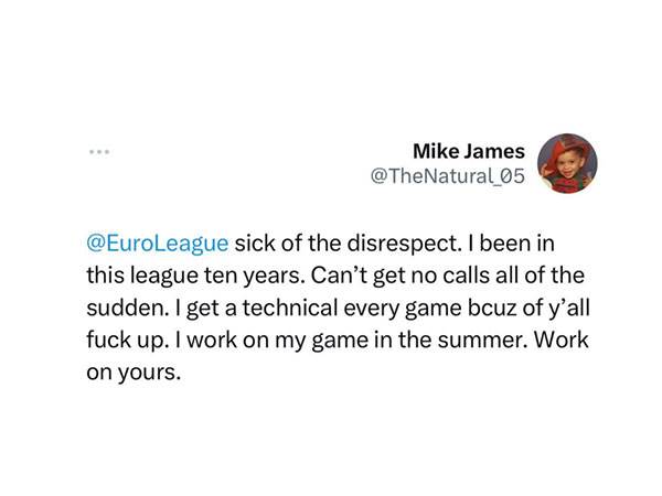 הציוץ הזועם של ג'יימס