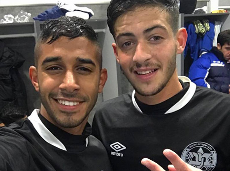 אילון אלימלך ואייל דנין חוגגים רביעייה לשערים (מתוך פייסבוק)