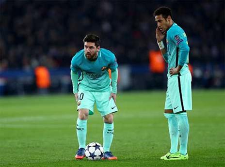 "אסור להספיד אותם". מסי וניימאר בפריז (getty)