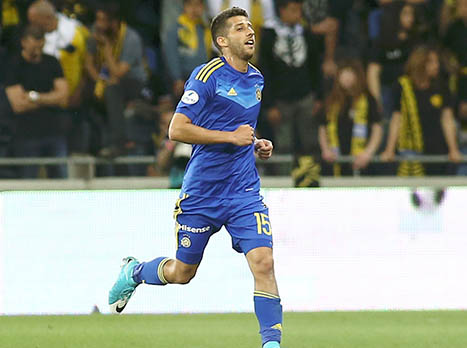 מיכה חוגג את השער: "המשחק הכי טוב שלנו בתקופה האחרונה" (אלן שיבר)