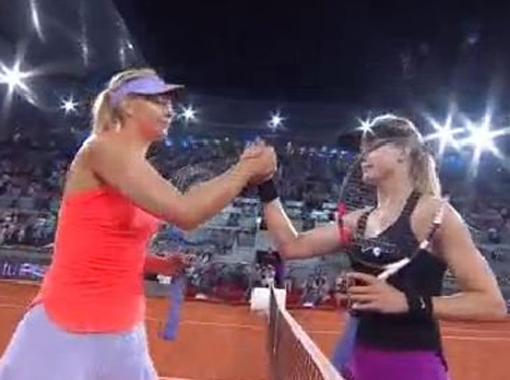 בושאר ושראפובה בסיום. ניצחון מתוק לקנדית (getty)