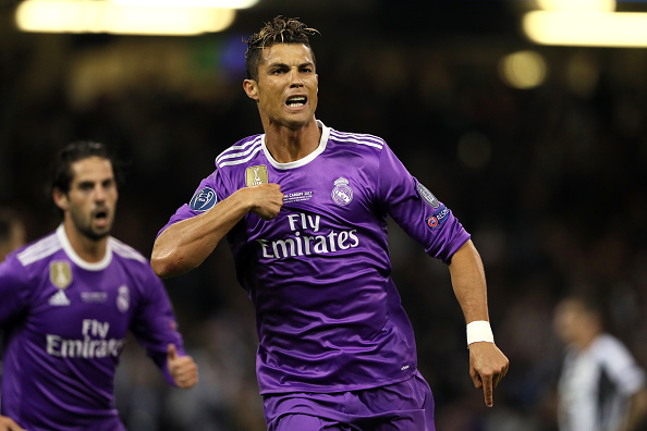 בניסיון הראשון שלה, בדקה ה-20, ריאל עלתה ל-0:1 משער של רונאלדו (getty)