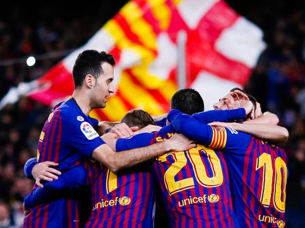 אבל הסוף היה כל כולו של בארסה שממשיכה לחצי הגמר אחרי הצגה (David Ramos, Getty)