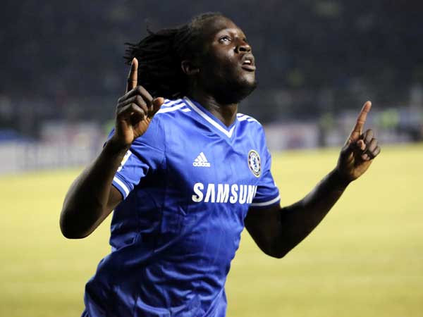 רומלו לוקאקו במדי צ'לסי. הבלגי יחזור לקדנציה שנייה? (Getty)