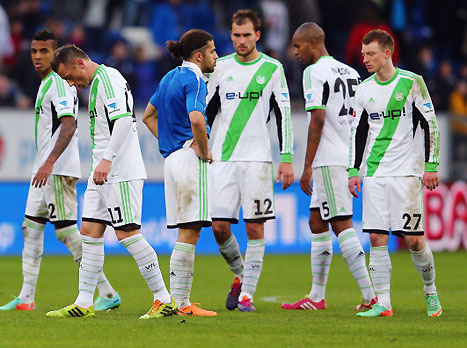 הפנים של שחקני וולפסבורג אומרות הכל (GETTYIMAGES)