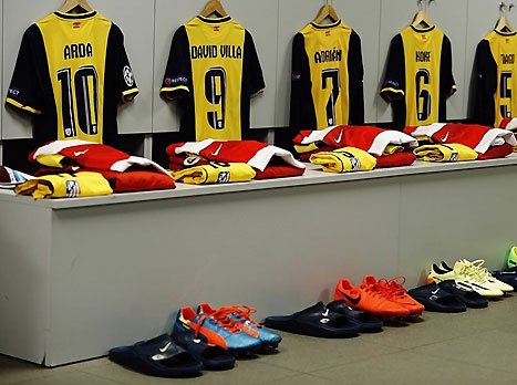 חדר ההלבשה של אתלטיקו שידר חגיגיות (gettyimages)