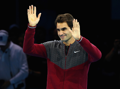 פדרר מתנצל בפני הצופים בלונדון. המבחן יהיה בדייויס (gettyimages)