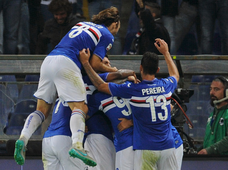 סמפדוריה חוגגת על חשבון רומא האומללה (Getty)