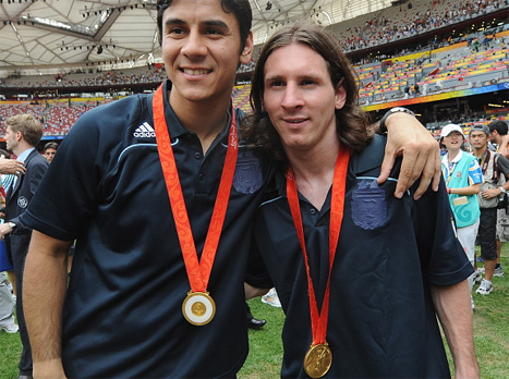 אולי הפעם? מסי ומדליית הזהב ב-2008 (Getty)
