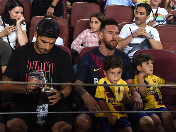ימשיך לראות את המשחק מהיציע עם סוארס? מסי (getty)
