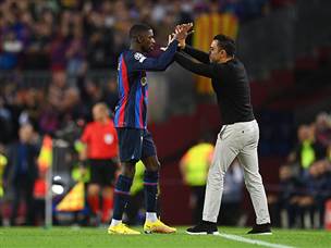 וחגג עם המאמן שנתן בו אמון (David Ramos/Getty Images)