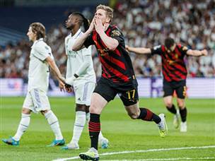 שער אדיר שהשתיק את הברנבאו. דה בריינה (Getty)