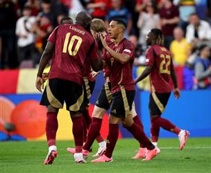 והבלגים הראו שההפסד לסלובקיה נשאר מאחור (Justin Setterfield/Getty Images)